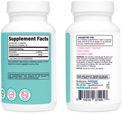 Nutricost ingredient label showing non-GMO and gluten-free attributes.