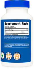 Nutricost L-Serine 500mg label showing non-GMO and gluten-free traits