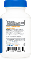 Nutricost lithium orotate ingredients label detailing per-capsule formula