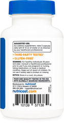 Nutricost Magnesium Glycinate Capsules closeup reveals smooth capsule texture for swallowing ease.