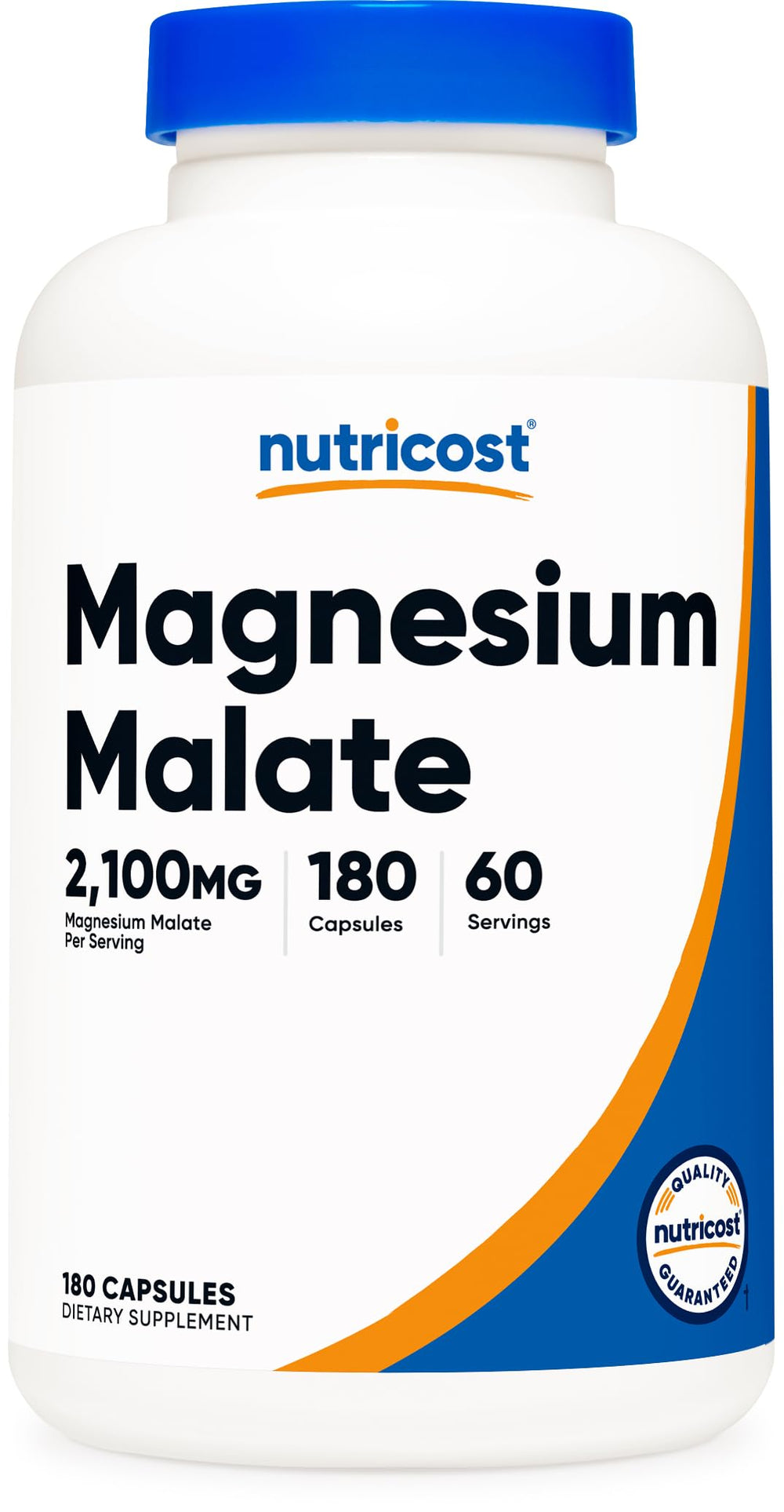 Nutricost Magnesium Malate bottle showing dosage and high mg per serving.