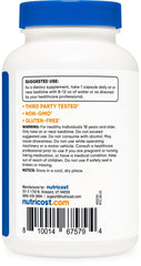 Nutricost Melatonin 20mg bottle label detail emphasizing transparency.
