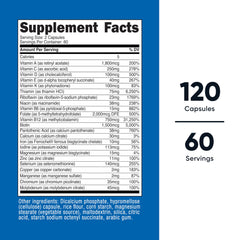 Nutricost Methylated Multivitamin capsules close-up highlighting two-capsule daily serving.