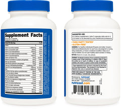 Nutricost Methylated Multivitamin third-party test badge for quality assurance.