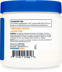 Nutricost NAC container nutrition facts, highlighting third-party tested quality.
