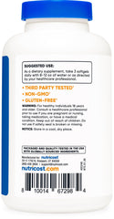 Nutricost Omega-3 serving pour demonstrates convenient daily intake routine.