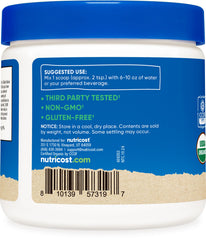 Nutricost Organic Cranberry Powder container label showing gluten-free and non-GMO