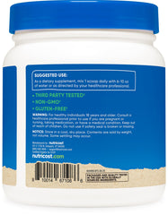 Close-up of Nutricost Organic Inulin Powder label with USDA Organic seal