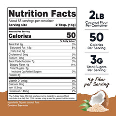 Nutricost Coconut Flour in measuring cup ready for vegan recipes.