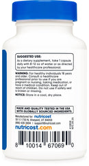 Nutricost Tudca packaging and foil seal: secure, non-GMO, gluten-free formula.