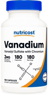 Nutricost vanadium-chromium bottle front showing clear branding