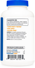 Nutricost Vitamin C with Rose Hips bottle and pills on desk for daily routine.