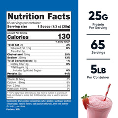 Nutricost whey protein concentrate strawberry milkshake scoop ready for fast shake mix.