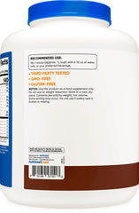Nutricost Whey Protein Isolate Milk Chocolate nutrition label close-up with protein per serving
