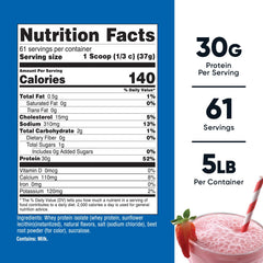 Nutricost Whey Protein Isolate Strawberry Milkshake glass of shake ready to drink post-workout.