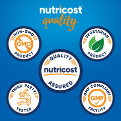 Nutricost Wormwood capsules close-up reveals standard vegetarian capsules.