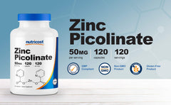 Nutricost zinc picolinate capsules ready to swallow.