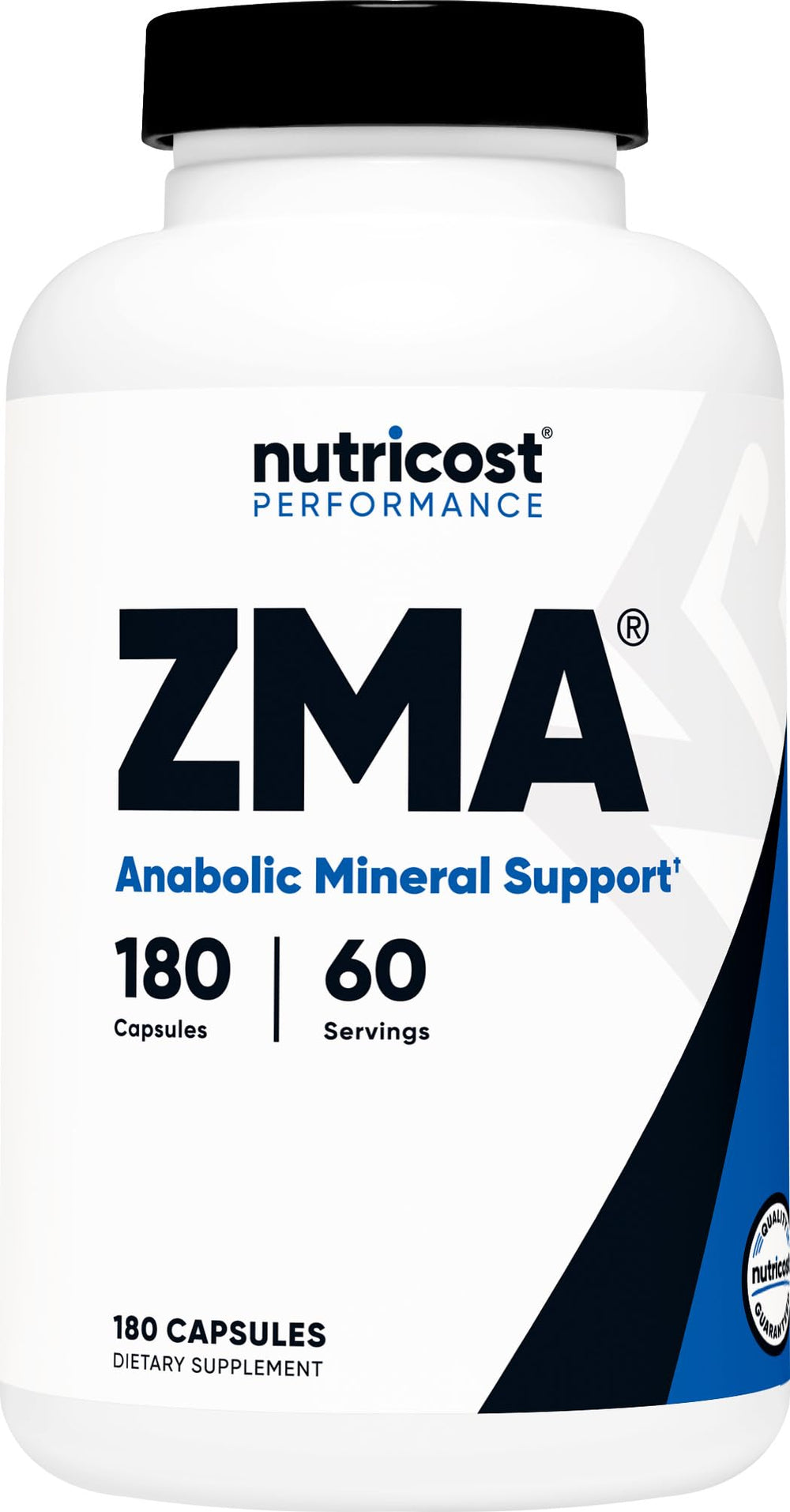 Nutricost ZMA bottle pour showing servings ready for daily routine.