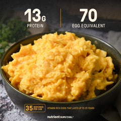 Nutrient Survival Egg Powder dissolving in water for fast meal prep