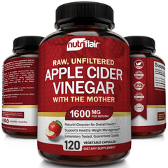 NutriFlair ACV capsules with The Mother in focus