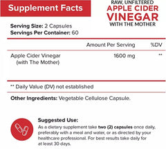 NutriFlair apple cider vinegar bottle front showing potency and The Mother