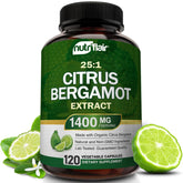 NutriFlair bergamot capsules bottle ready for daily supplementation.