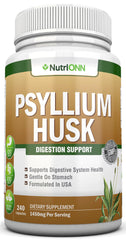 NutriONN Psyllium Husk Capsules bottle for daily fiber support.