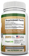 NutriONN Psyllium Husk Capsules pour image showing easy dosage and gel formation.