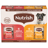 Nutrish Gentle Digestion pate bowl with real chicken and pumpkin for digestion-friendly meals.