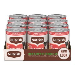 Nutrish Gentle Digestion pate with real chicken highlights first-ingredient quality.