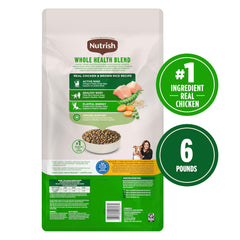 Nutrish omega-3-vitamins-antioxidants emphasizes omega-3 and vitamin E for coat and vitality.