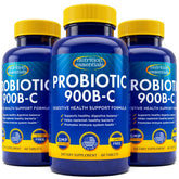 Nutrition Essentials Probiotics bottle close-up showing a potent digestive support blend