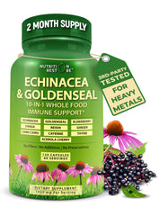 Nutrition Restore Echinacea Goldenseal bottle pour supports daily immune wellness.