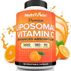 Nutrivein premium liposomal vitamin C bottle highlights high-dose potential for daily support