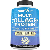 Nutrivein premium multi collagen pills bottle supports easy daily joint care
