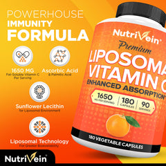 Nutrivein vitamin C bottle pour captures convenient daily serving
