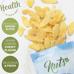 NUTS U.S. ginger slices trail mix idea for flavorful, energy-boosting additions.