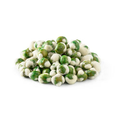 NUTS U.S. Wasabi-Coated Green Peas bag front for premium vegan snacking