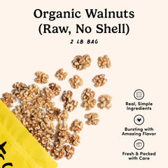 Walnuts sprinkled on a salad for crunch and flavor.