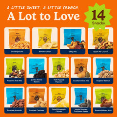 Nuts.com snack box featuring jumbo raisins and trail mix