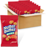 Nutter Butter Bites pack shot showing twelve 3 oz bags for easy on-the-go snacking