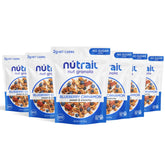 NuTrail Blueberry Cinnamon granola bag shows gluten-free, grain-free crunch for a quick breakfast