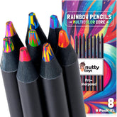 Nutty Toys Jumbo Rainbow Pencils pack ready for colorful art projects.