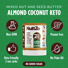NuttZo Keto butter spread on apple slices, quick snack idea