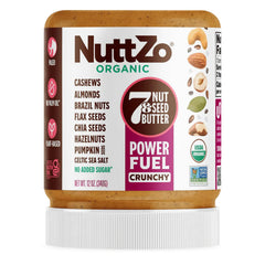 NuttZo Organic Power Fuel seven-nuts-and-seeds butter in crunchy form, perfect for toast and snacks
