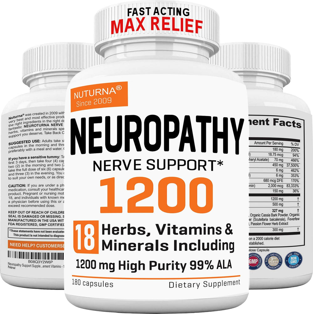 Nuturna neuropathy supplement bottle for daily nerve support
