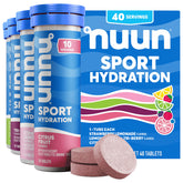 Nuun Sport Strawberry Lemonade tablet dissolving in water for refreshing hydration