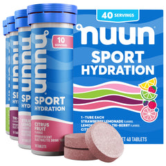 Nuun Sport Strawberry Lemonade tablet dissolving in water for refreshing hydration