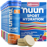 Nuun Sport tablets in a tube close-up for on-the-go hydration.