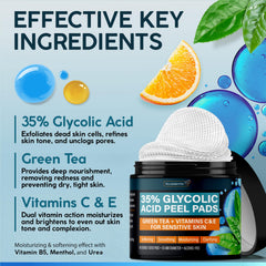 NUVADERMIS glycolic pad texture detail highlighting even skin tone potential